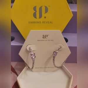 BP Ultra Rare Unicorn Silver Earrings with Lavender Topaz Cubic Zicornia